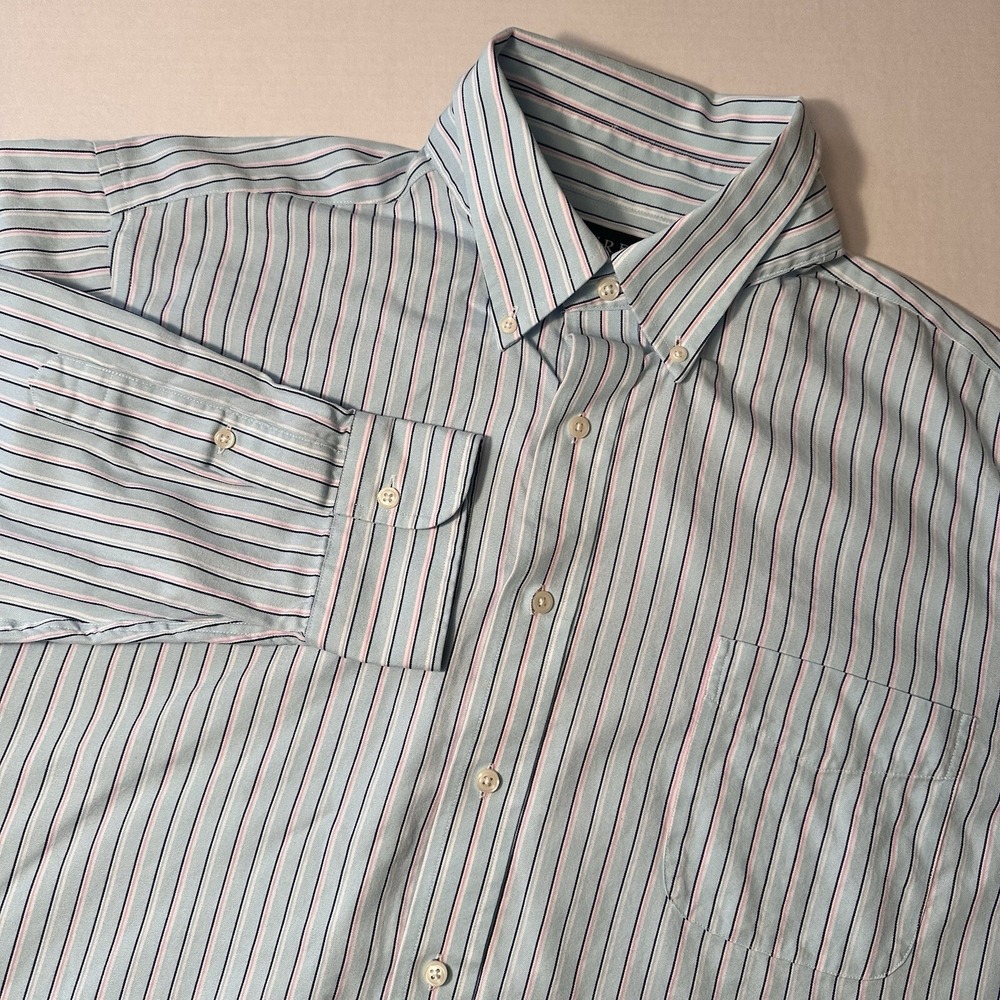 Ralph Lauren Shirt Men's 18 34/35 Non Iron Button Down Cotton  Spring